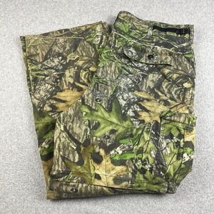 Vintage Mossy Oak Pants Men XL Field Staff Camo Cargo Baggy Hunt Outdoors 90s